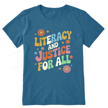 Pagewings Literacy And Justice For All Unisex Classic T-shirt
