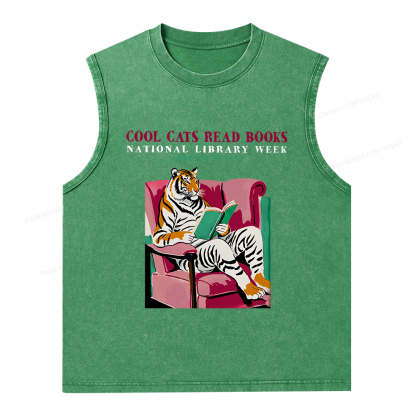 Pagewings  ibrary Week Poster 1996 Unisex Washed Tank Top