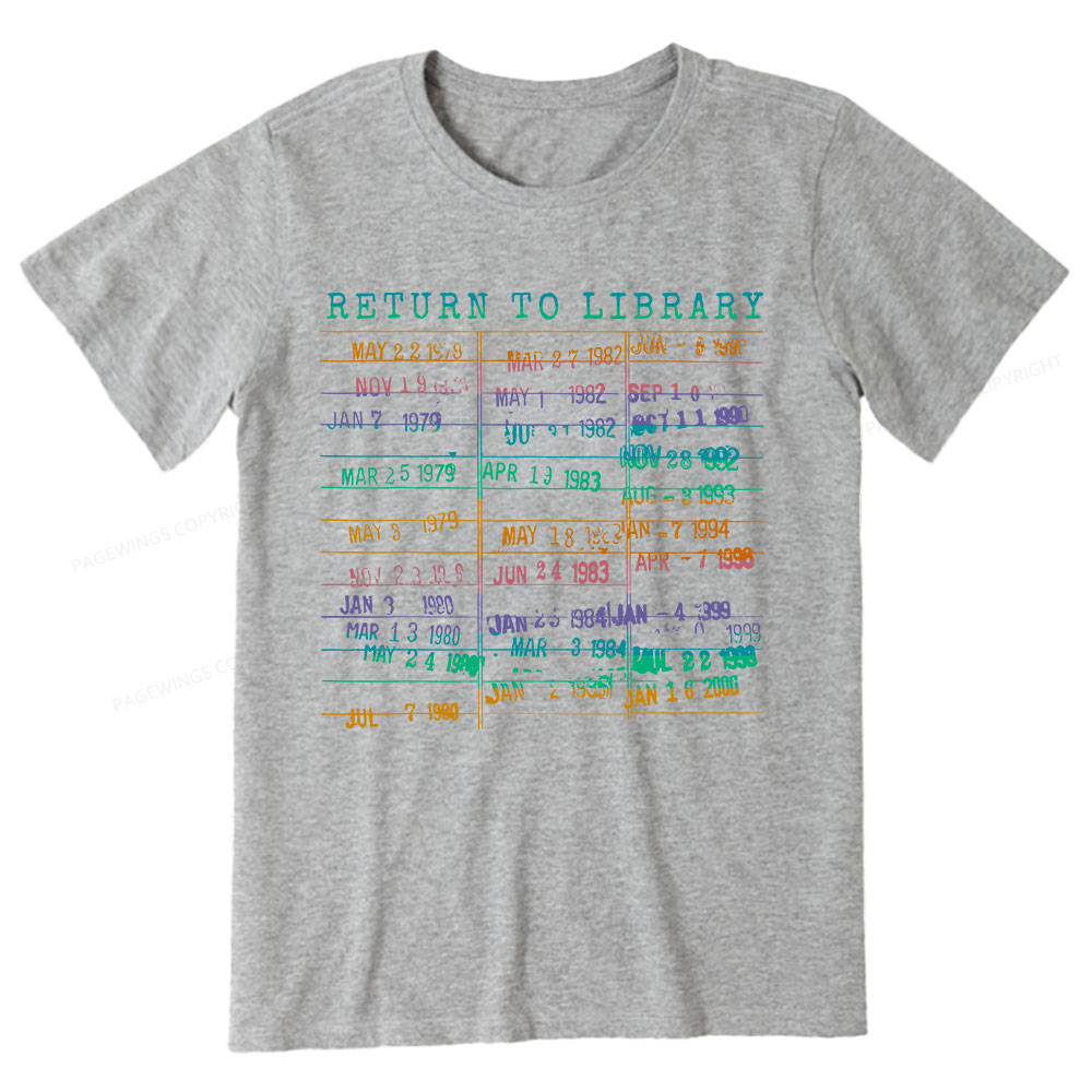 Pagewing Vintage Library Rainbow Unisex Classic T-shirt