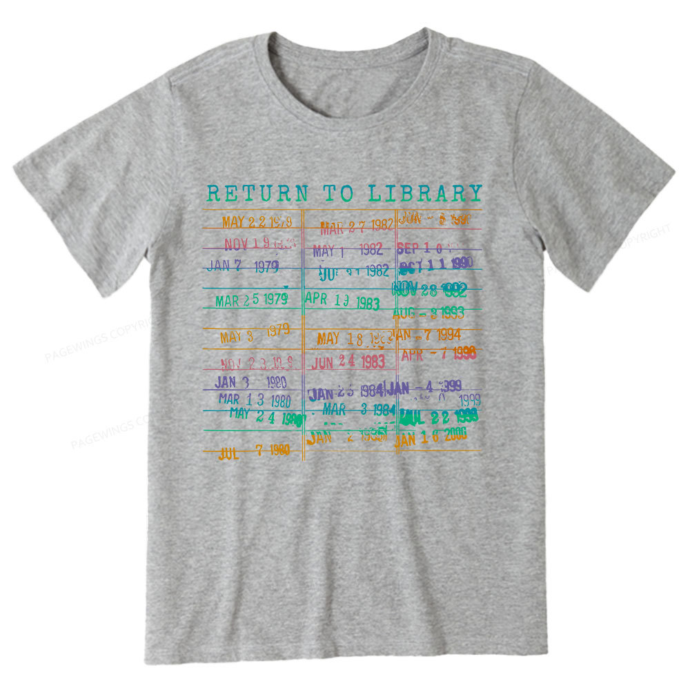 Pagewing Vintage Library Rainbow Unisex Classic T-shirt