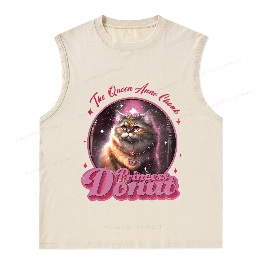 Pagewings Princess Donut Unisex Washed Tank Top