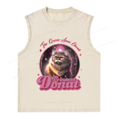 Pagewings Princess Donut Unisex Washed Tank Top