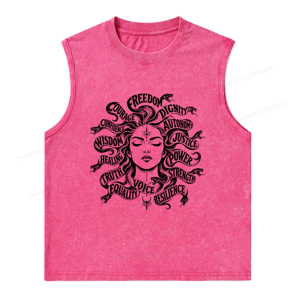 Pagewings Greek Mythology Unisex Washed Tank Top