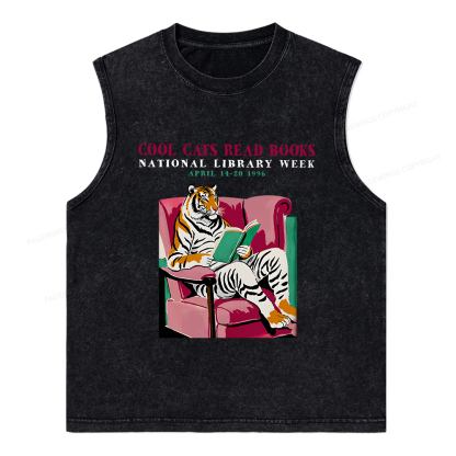 Pagewings  ibrary Week Poster 1996 Unisex Washed Tank Top