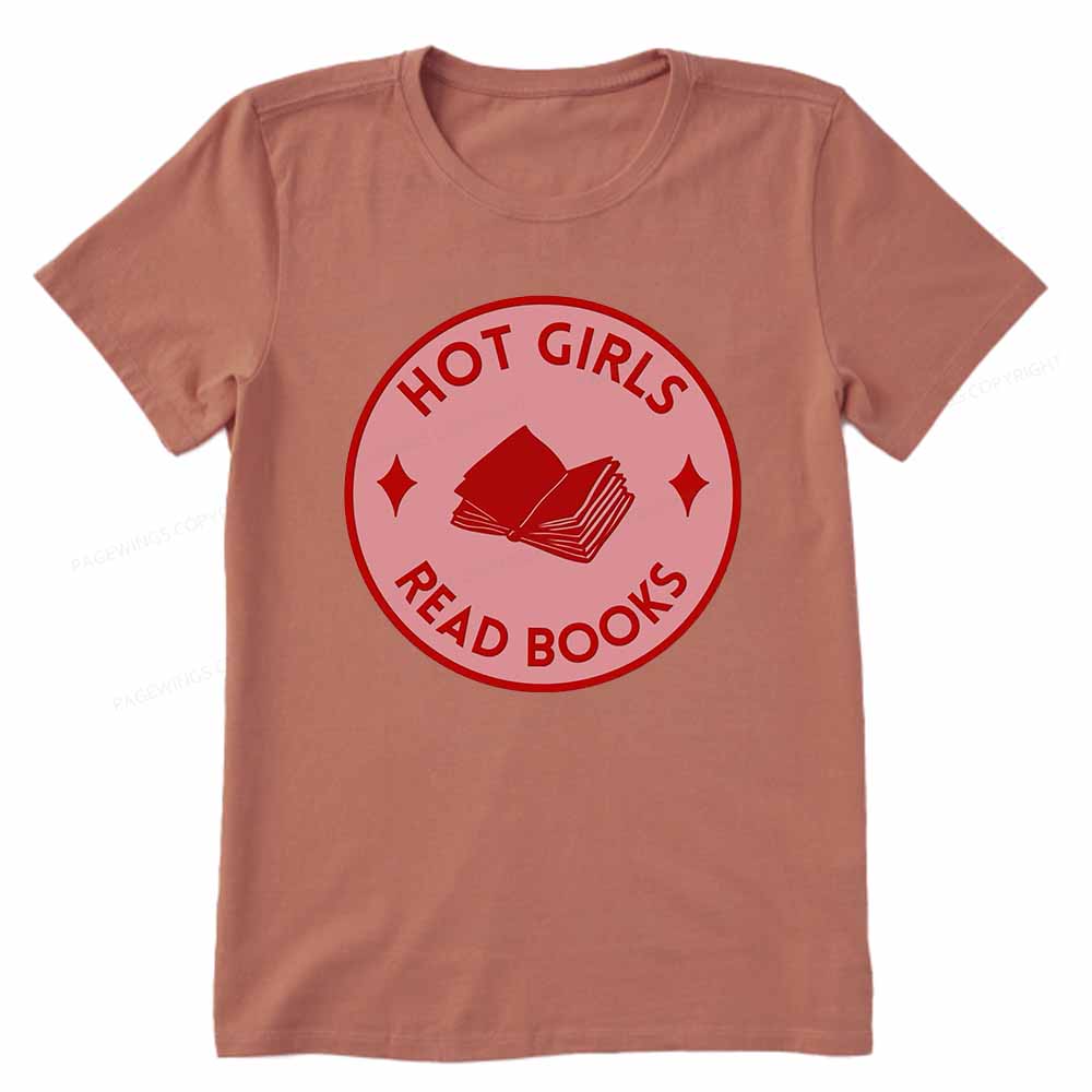 Pagewings Hot Girls Read Books Unisex Classic T-shirt