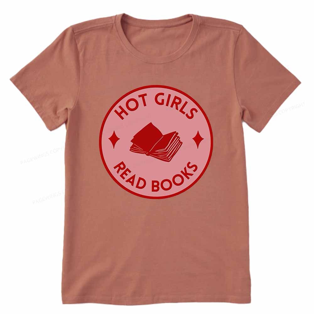 Pagewings Hot Girls Read Books Unisex Classic T-shirt