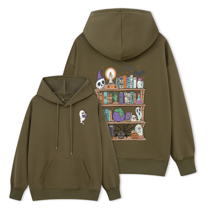 Pagewings  Ghost Book Reader Halloween Unisex Classic Hoodie