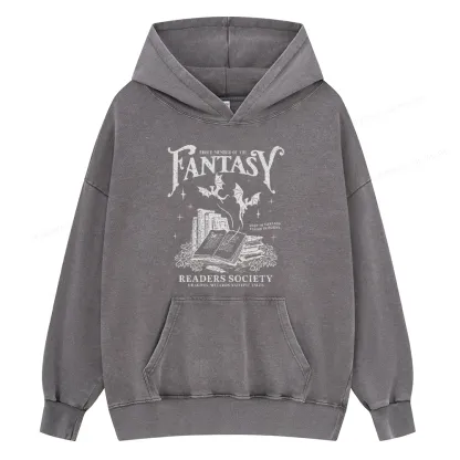 Pagewings  Fantasy Readers Society Unisex Washed Hoodie
