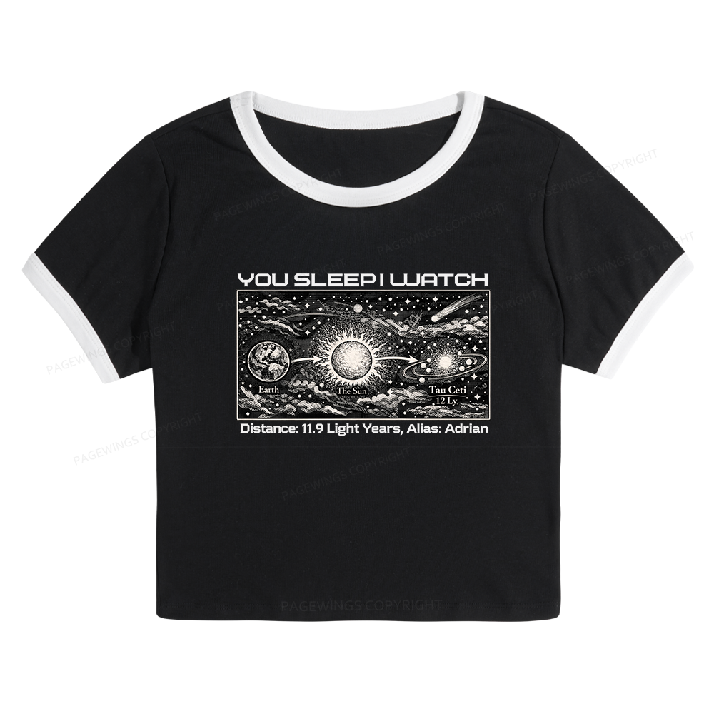 Pagewings Sci-Fi Lover Baby Tee Cropped Ringer T-Shirt