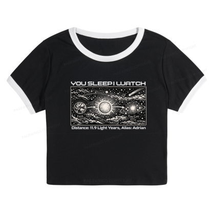 Pagewings Sci-Fi Lover Baby Tee Cropped Ringer T-Shirt
