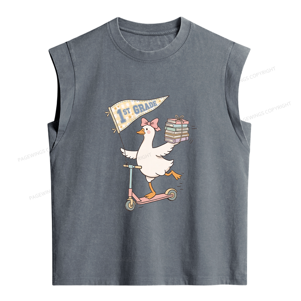 Pagewings Personalized Duck Goose Women's Washed Tank Top