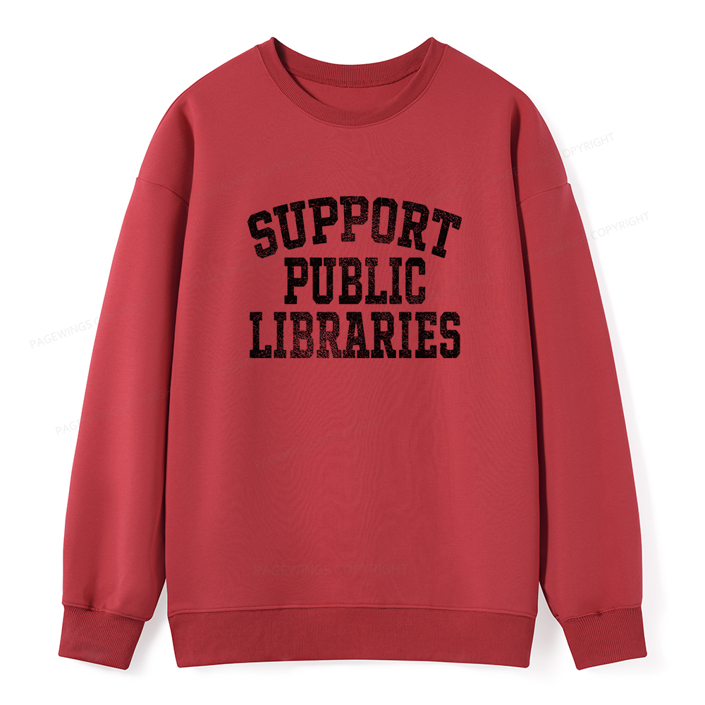Pagewings Support Public Libraries Unisex Classic Sweatshirt