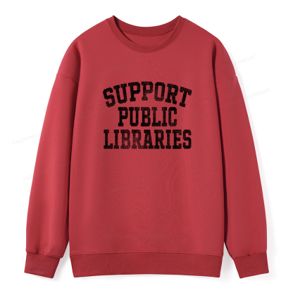 Pagewings Support Public Libraries Unisex Classic Sweatshirt