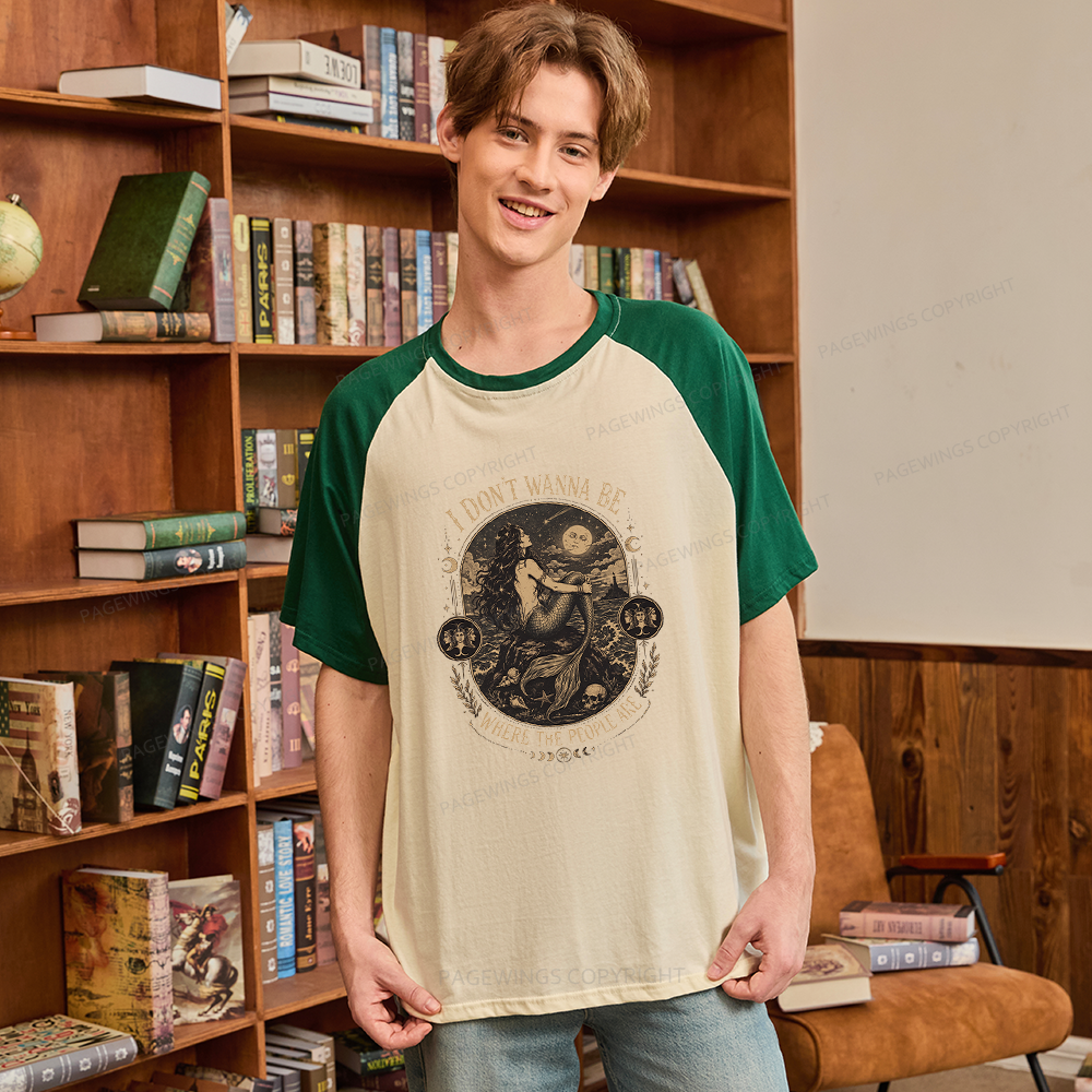 Pagewings I Don't Wanna Be Where The People Are Raglan T-shirt