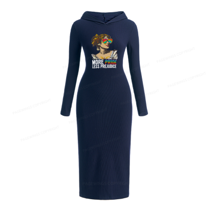 Pagewings More Pride Less Prejudice Hooded Knit Dress