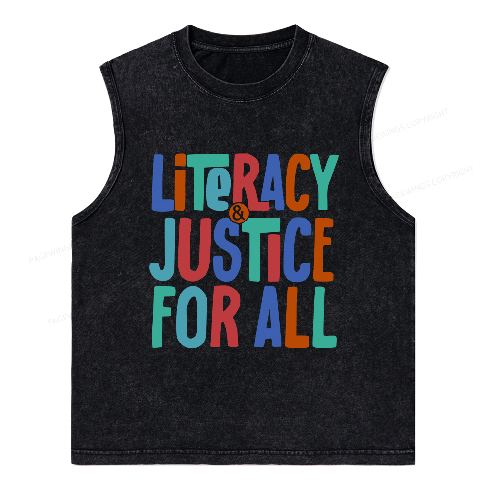 Pagewings Reading Book Club Shirt Unisex Washed Tank Top