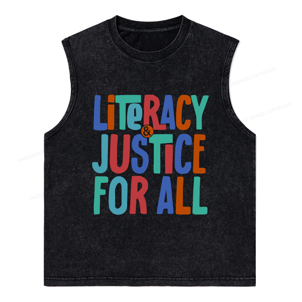 Pagewings Reading Book Club Shirt Unisex Washed Tank Top