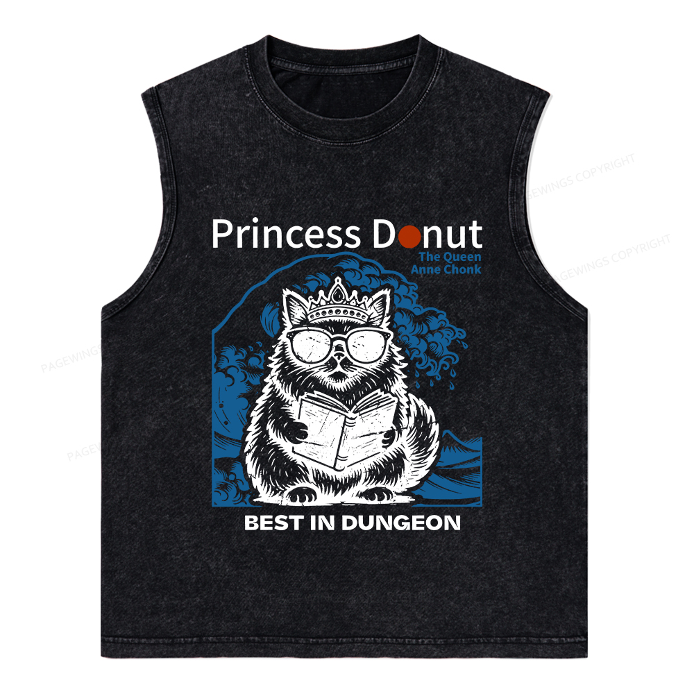 Pagewings Princess Donut Unisex Washed Tank Top