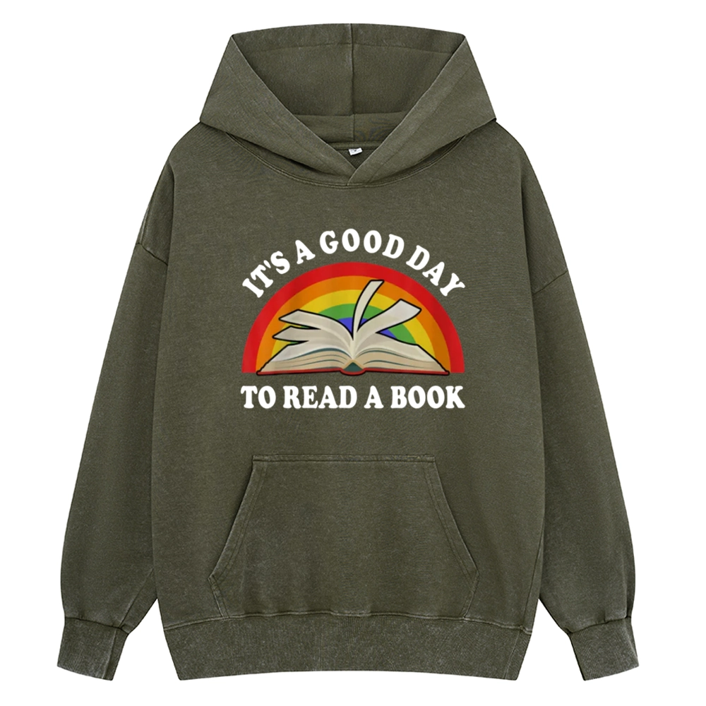 Pagewings It‘s A Good Day To Read A Book Unisex Washed Hoodie