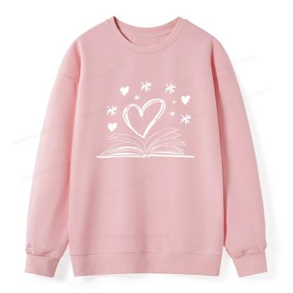 Pagewings Bookworm Librarian Valentines Day Book Unisex Classic Sweatshirt