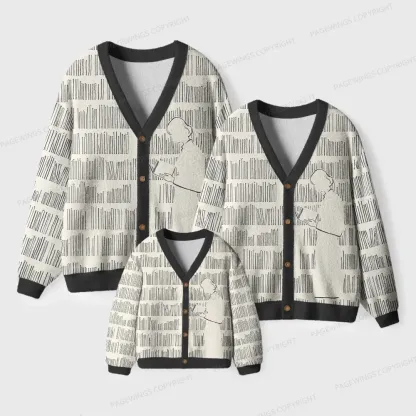 Pagewings Book Girl Unisex Ugly Cardigan Sweaters
