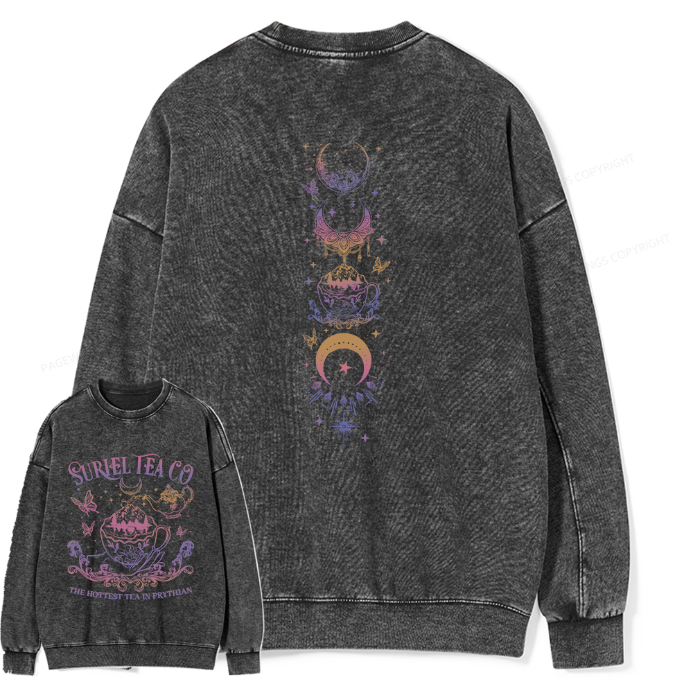 Pagewings Suriel Tea Co Unisex Washed Sweatshirt