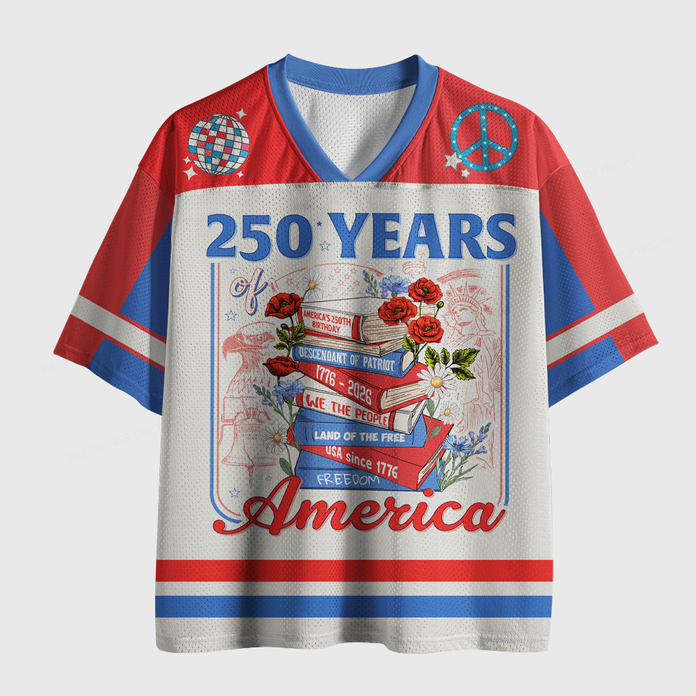 Pagewings Patriotic Reader Unisex Mesh Jersey