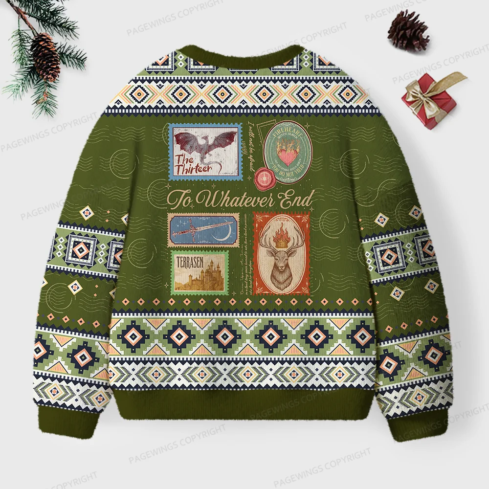 Pagewings  To Whatever End Unisex Ugly Knit Sweatshirt