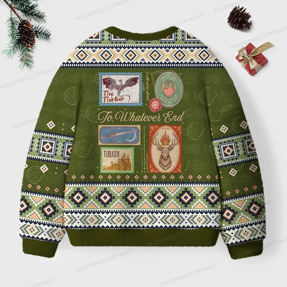 Pagewings  To Whatever End Unisex Ugly Knit Sweatshirt