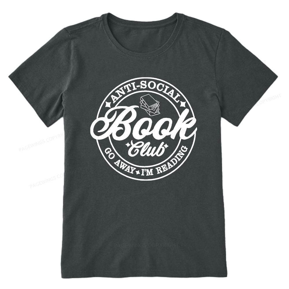 Pagewings Go Away I'm Reading Embroidery Unisex Classic T-shirt