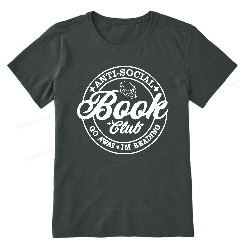 Pagewings Go Away I'm Reading Embroidery Unisex Classic T-shirt