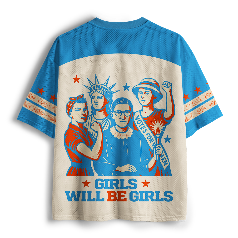 Pagewings Girls Will Be Girls Unisex Mesh Jersey