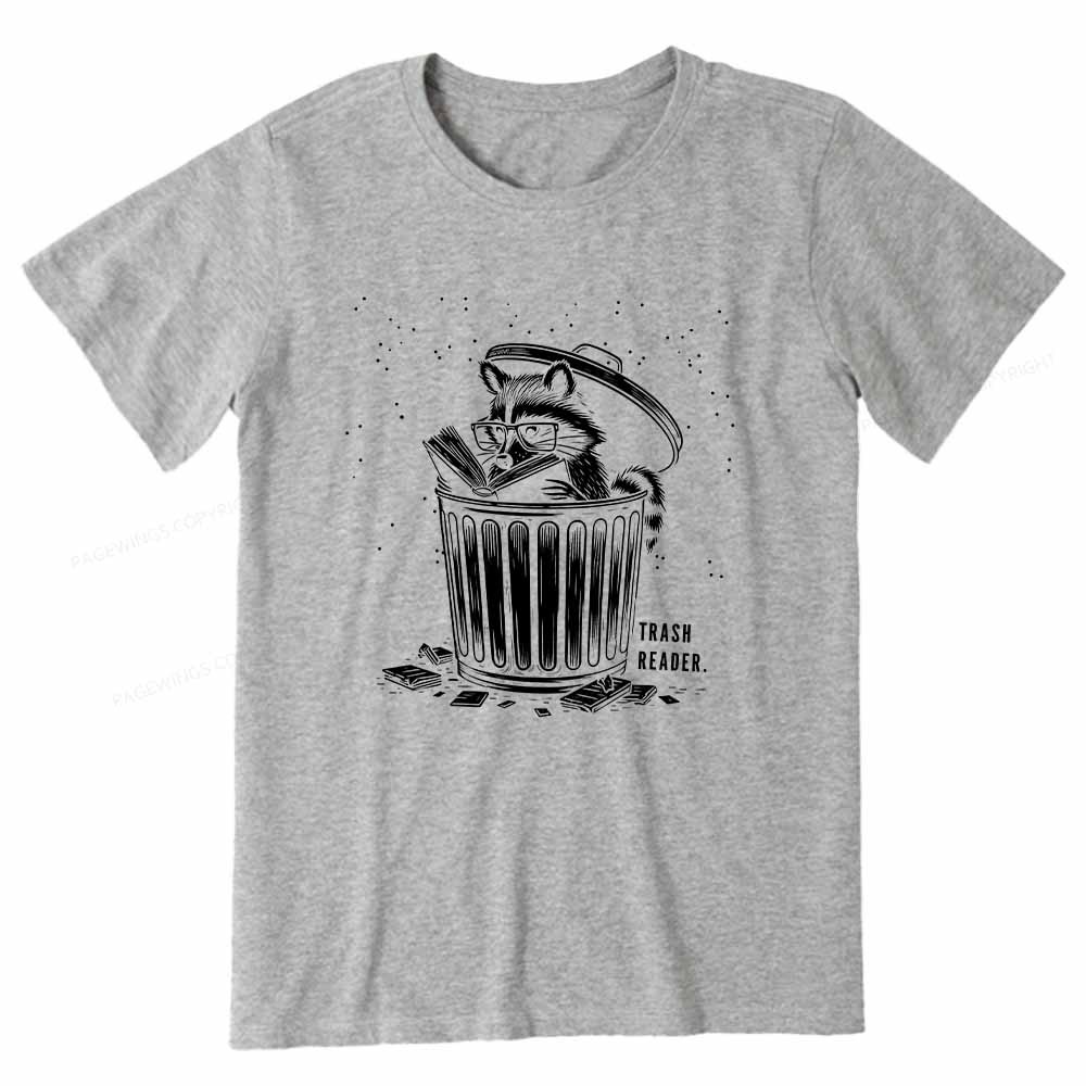 Pagewings Trash Reader Raccoon - Book Quote Unisex Classic T-shirt