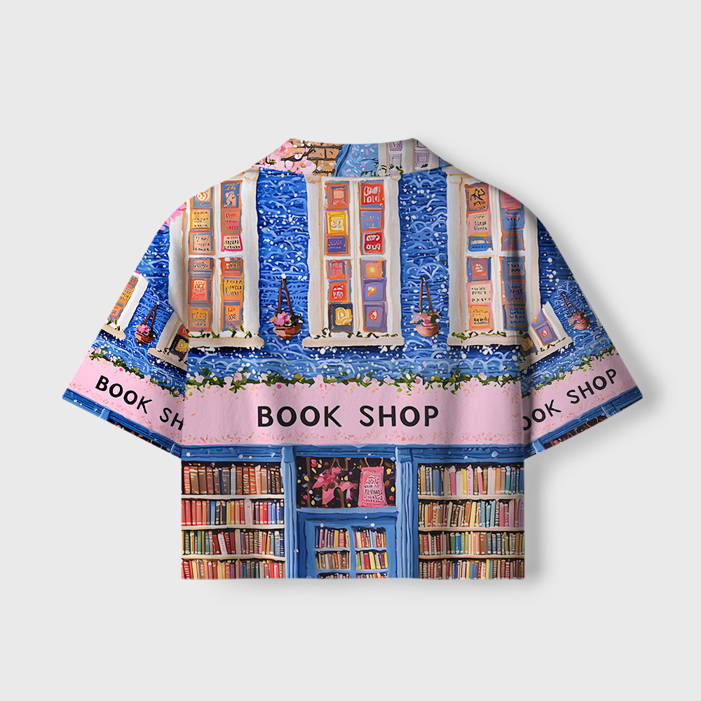 Pagewings Book Shop Women's Camp Shirt