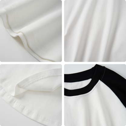 A-截短插肩长袖T模版Pagewings 文案 Long Sleeve Crop Raglan T-shirt