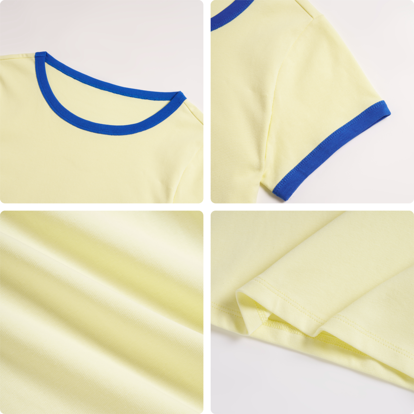 A-拼色包边T模版Pagewings 文案 Crop Ringer T-Shirt
