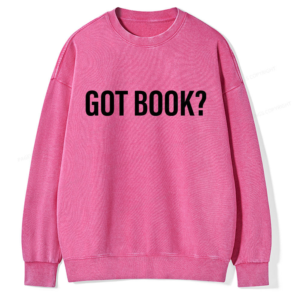 Pagewings Got Book Unisex Washed Sweatshirt