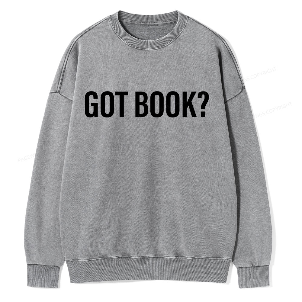 Pagewings Got Book Unisex Washed Sweatshirt