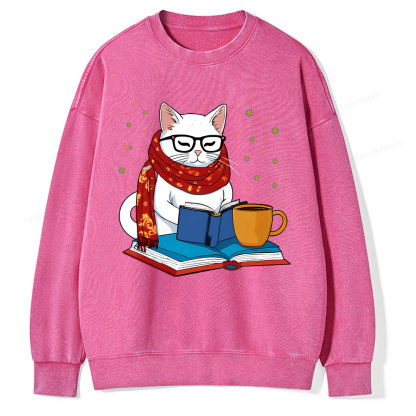 Pagewings Read Good Books Unisex Washed Sweatshirt