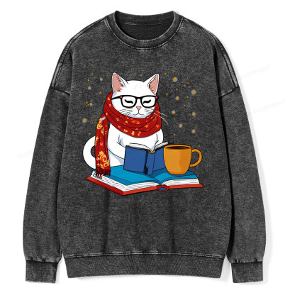 Pagewings Read Good Books Unisex Washed Sweatshirt