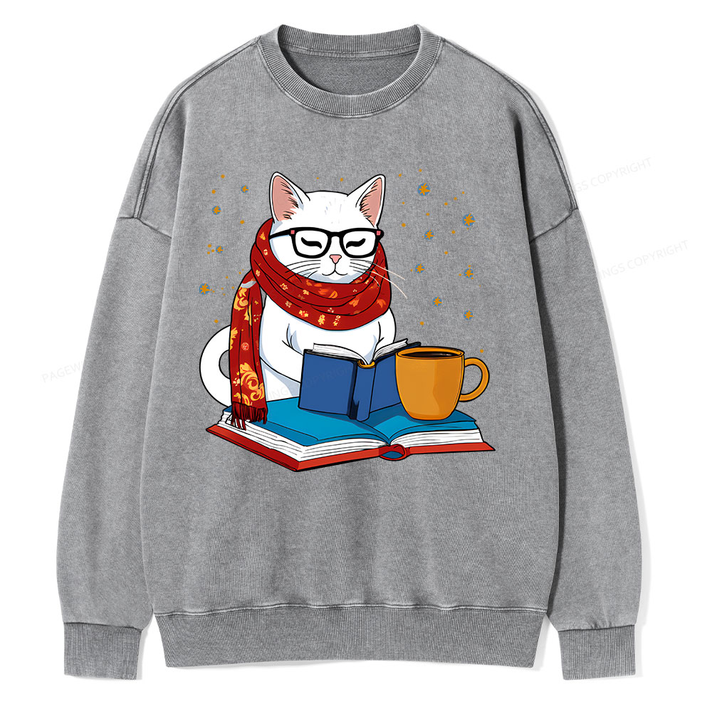Pagewings Read Good Books Unisex Washed Sweatshirt