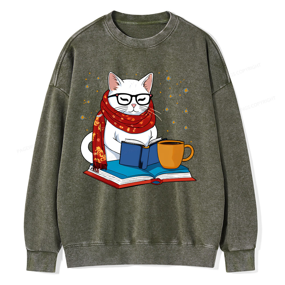 Pagewings Read Good Books Unisex Washed Sweatshirt