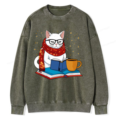 Pagewings Read Good Books Unisex Washed Sweatshirt