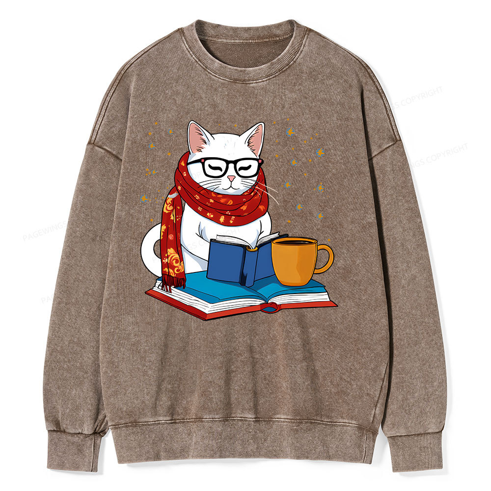 Pagewings Read Good Books Unisex Washed Sweatshirt