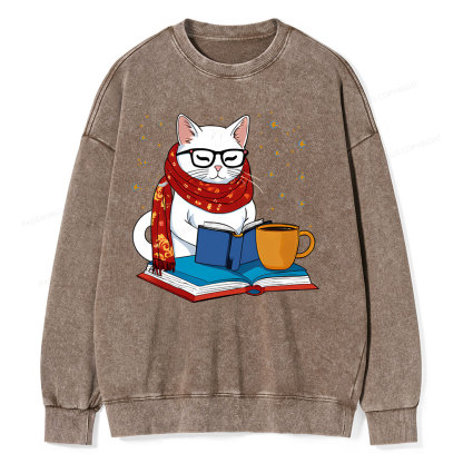 Pagewings Read Good Books Unisex Washed Sweatshirt