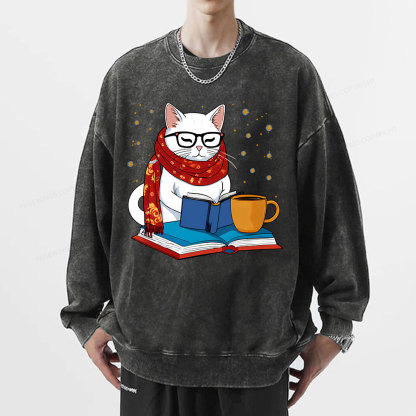 Pagewings Read Good Books Unisex Washed Sweatshirt