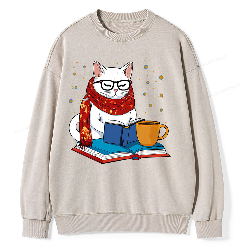 Pagewings Read Good Books Unisex Washed Sweatshirt