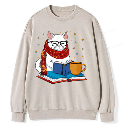 Pagewings Read Good Books Unisex Washed Sweatshirt