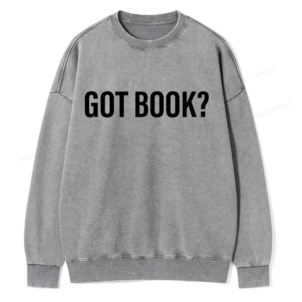 Pagewings Got Book Unisex Washed Sweatshirt