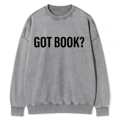 Pagewings Got Book Unisex Washed Sweatshirt
